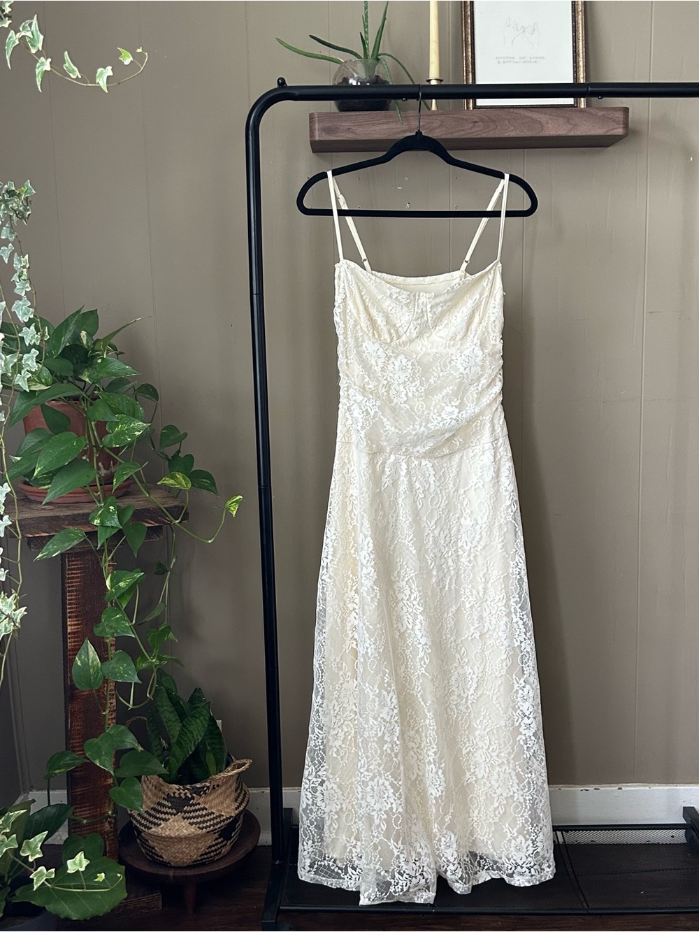 Elegant Lace cream white dress